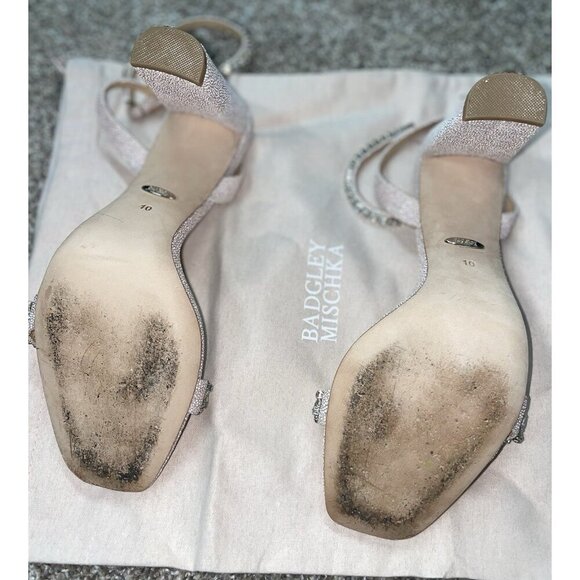 Badgley Mischka Tasmine Tall Evening Sandals Blush Pink Women's size 10 - Picture 7 of 8